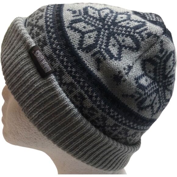 Muk Luks Gray Reversible Beanie Hat - Picture 1 of 13
